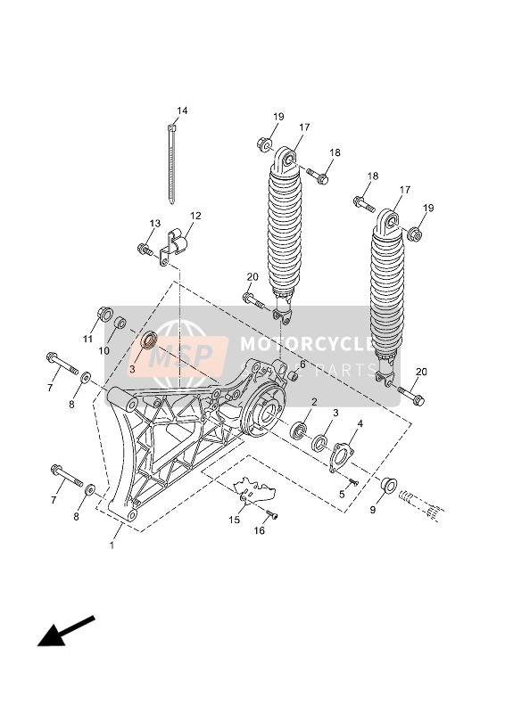 92B120501600, Bout, Yamaha, 0